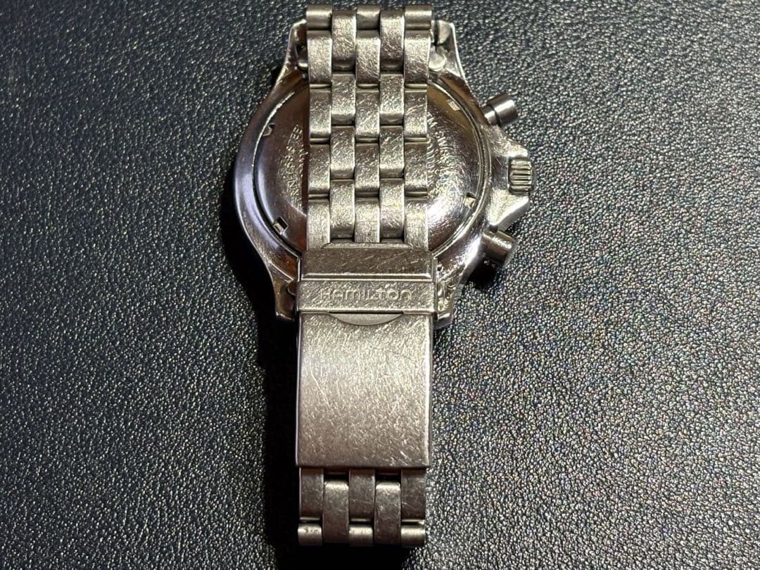 HAMILTON ハミルトン カーキ 3824 クロノグラフ 黒文字盤 自動巻