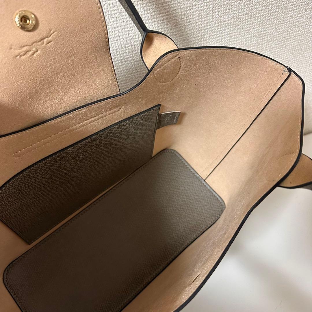 【新品】ロンシャンPURE ショルダーレザーBagタートルダヴ色