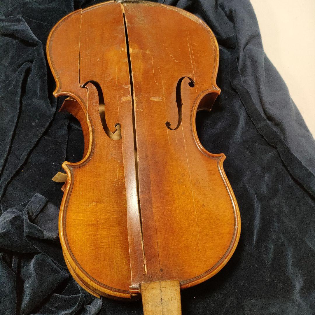 オールドバイオリン4/4　 バイオリン弓７本　修理修復の練習用に　ジャンク品