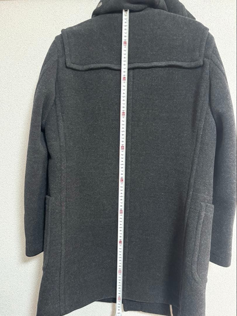 バーバリーロンドン ダッフルコート フード メガチェック　Lサイズ ダークグレー