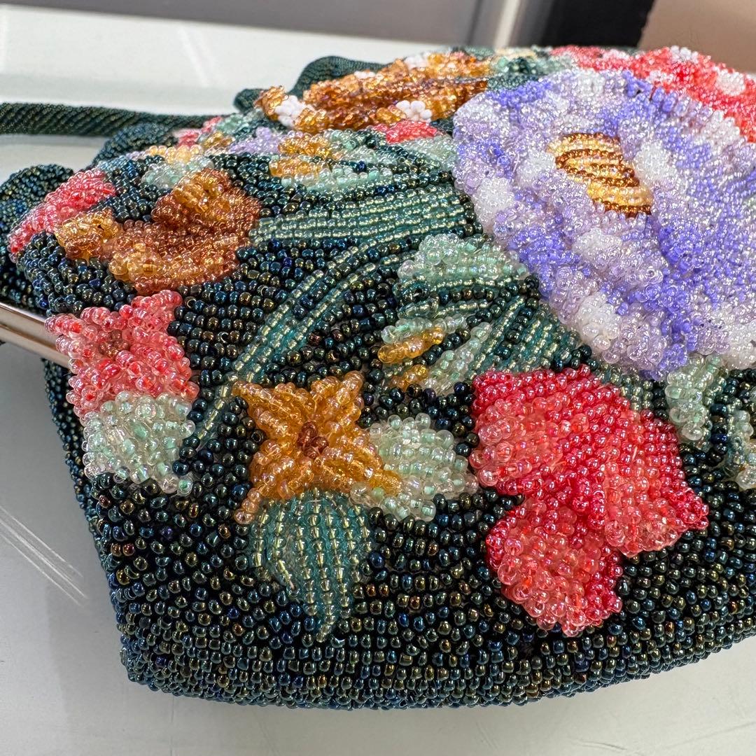 レトロ　ヴィンテージ　ビーズバッグ　アンティークバッグ