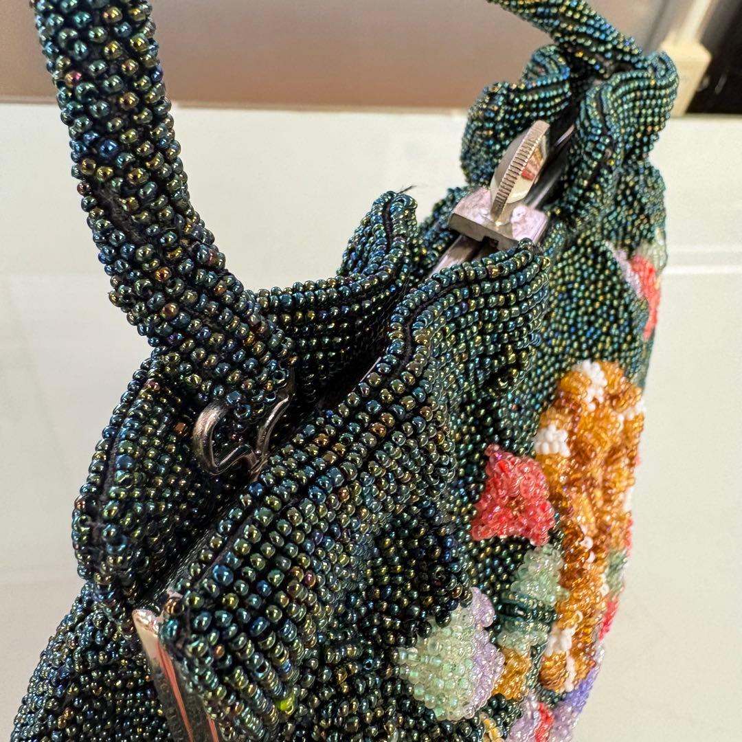 レトロ　ヴィンテージ　ビーズバッグ　アンティークバッグ