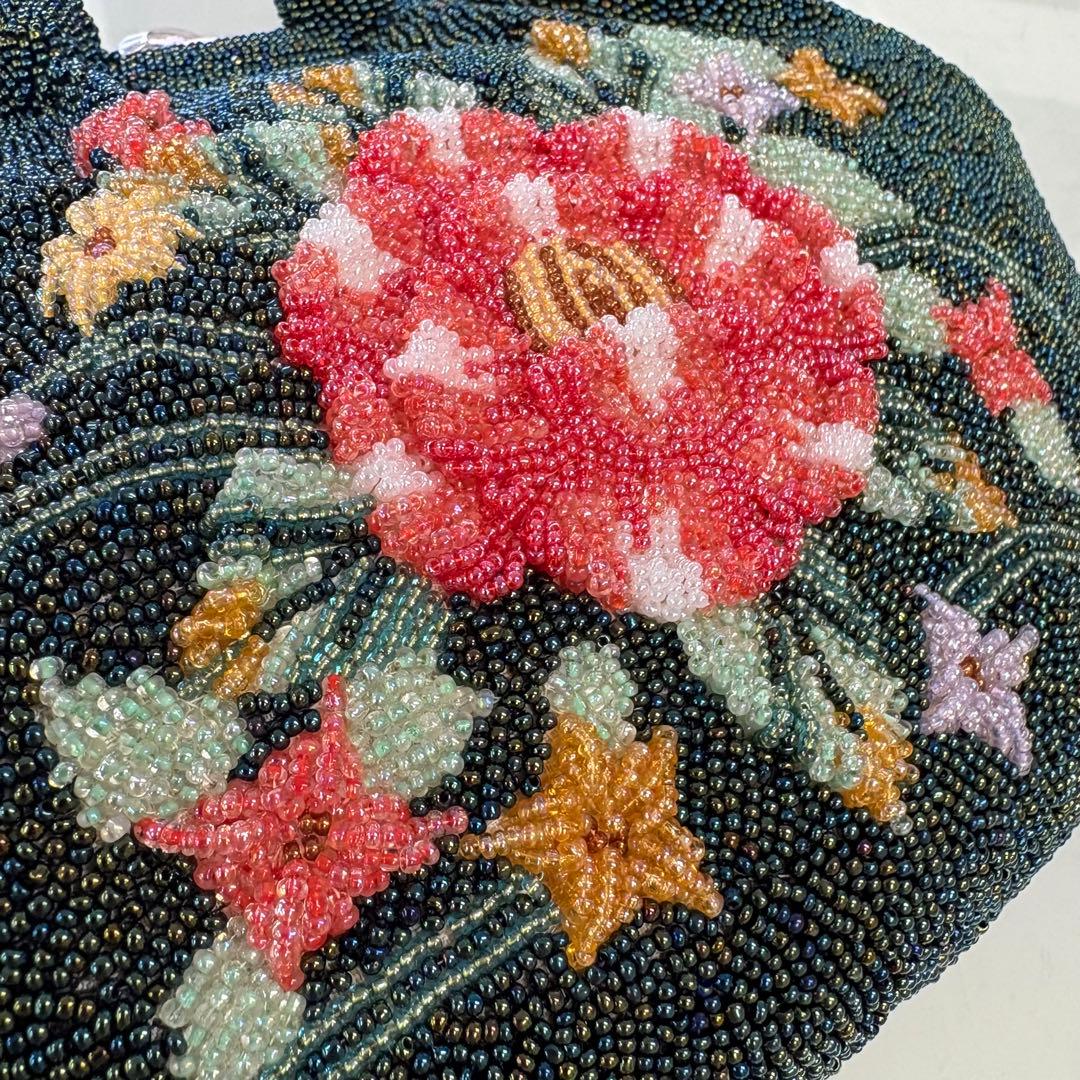 レトロ　ヴィンテージ　ビーズバッグ　アンティークバッグ