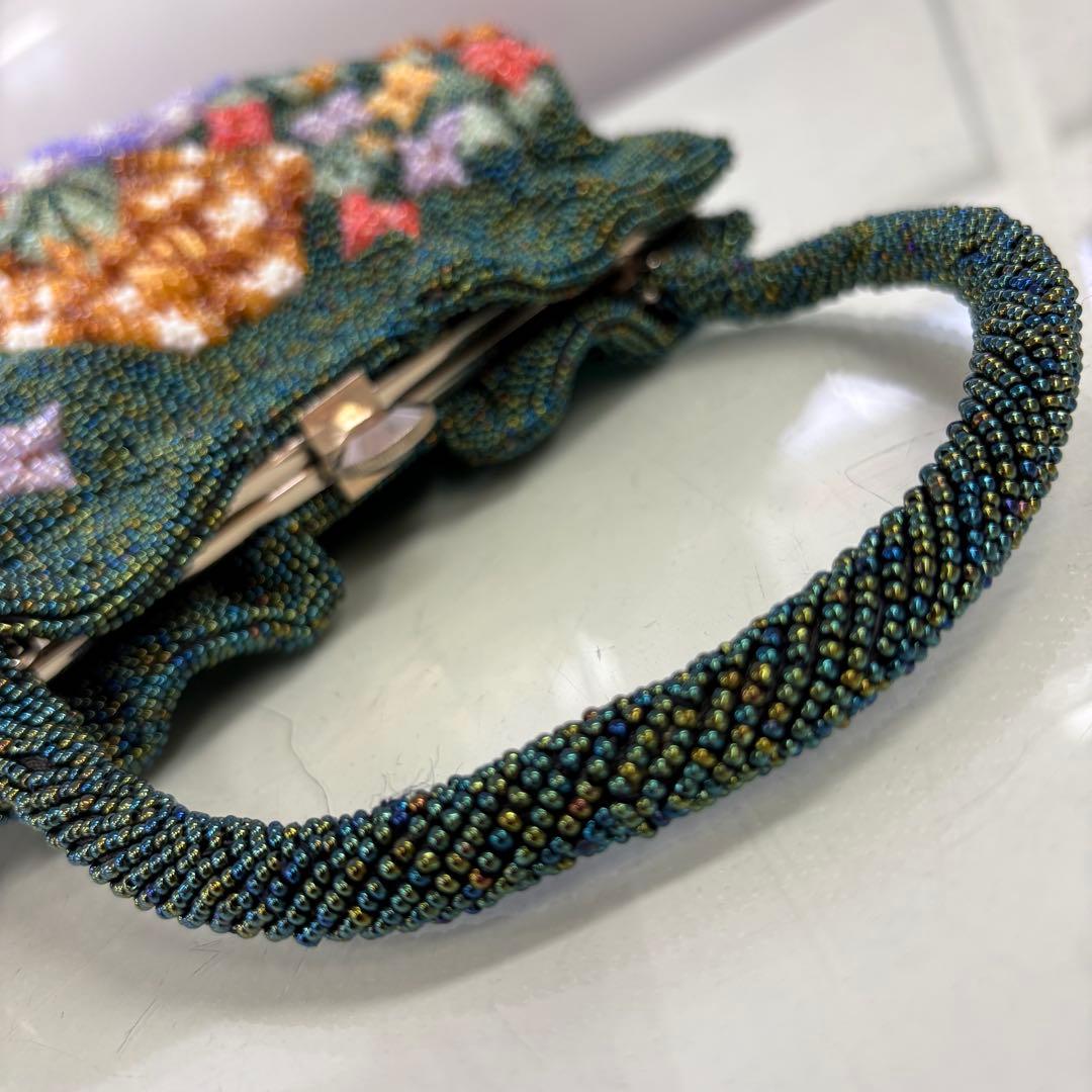 レトロ　ヴィンテージ　ビーズバッグ　アンティークバッグ