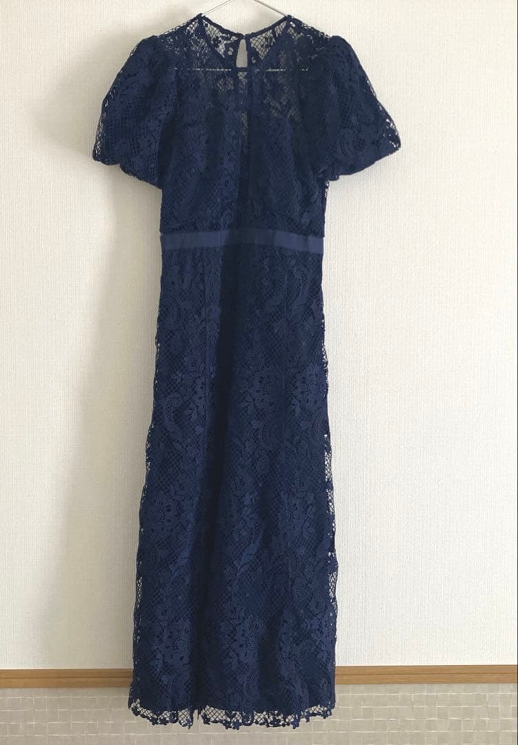 Self-Portrait レースパフスリーブミディ　ドレス　ワンピース　結婚式