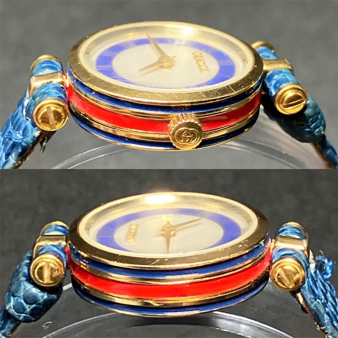 【新品電池/稼働】グッチ シェリーライン 腕時計 レディース ゴールド クォーツ