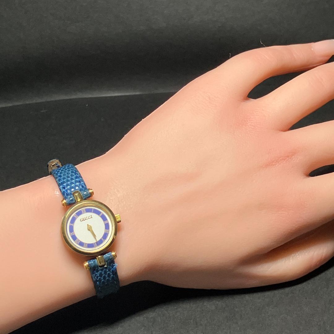 【新品電池/稼働】グッチ シェリーライン 腕時計 レディース ゴールド クォーツ