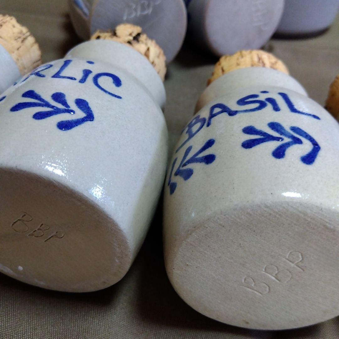 カントリー雑貨　アントステラスパイスジャセット 7個セット＆ローポタリー