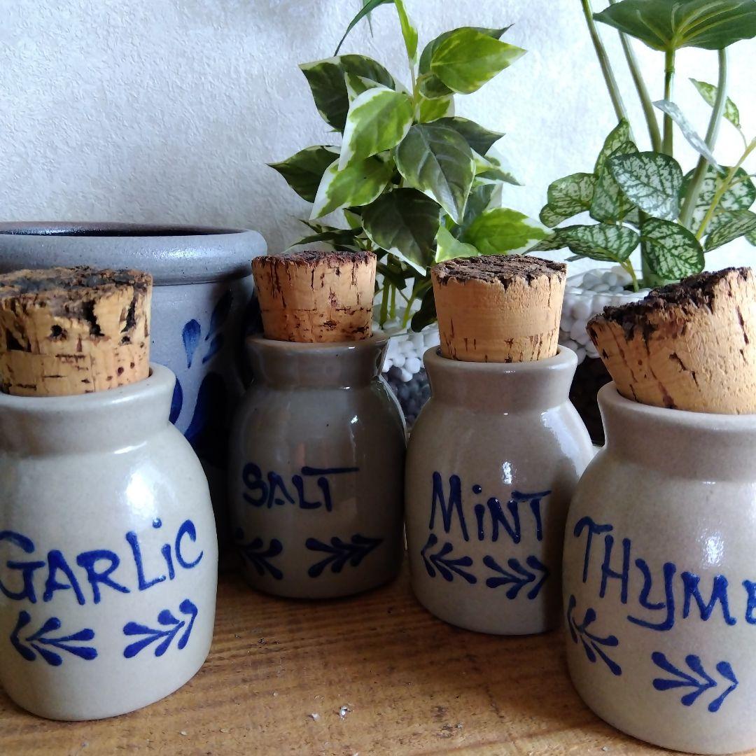 カントリー雑貨　アントステラスパイスジャセット 7個セット＆ローポタリー