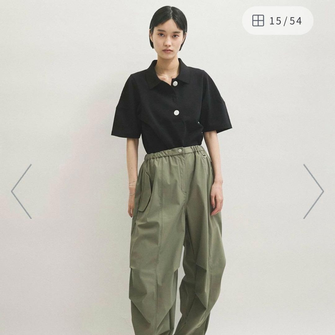 【15日まで値下げ中】ADAM ET ROPE 黒 半袖 ポロシャツ ボタン付き