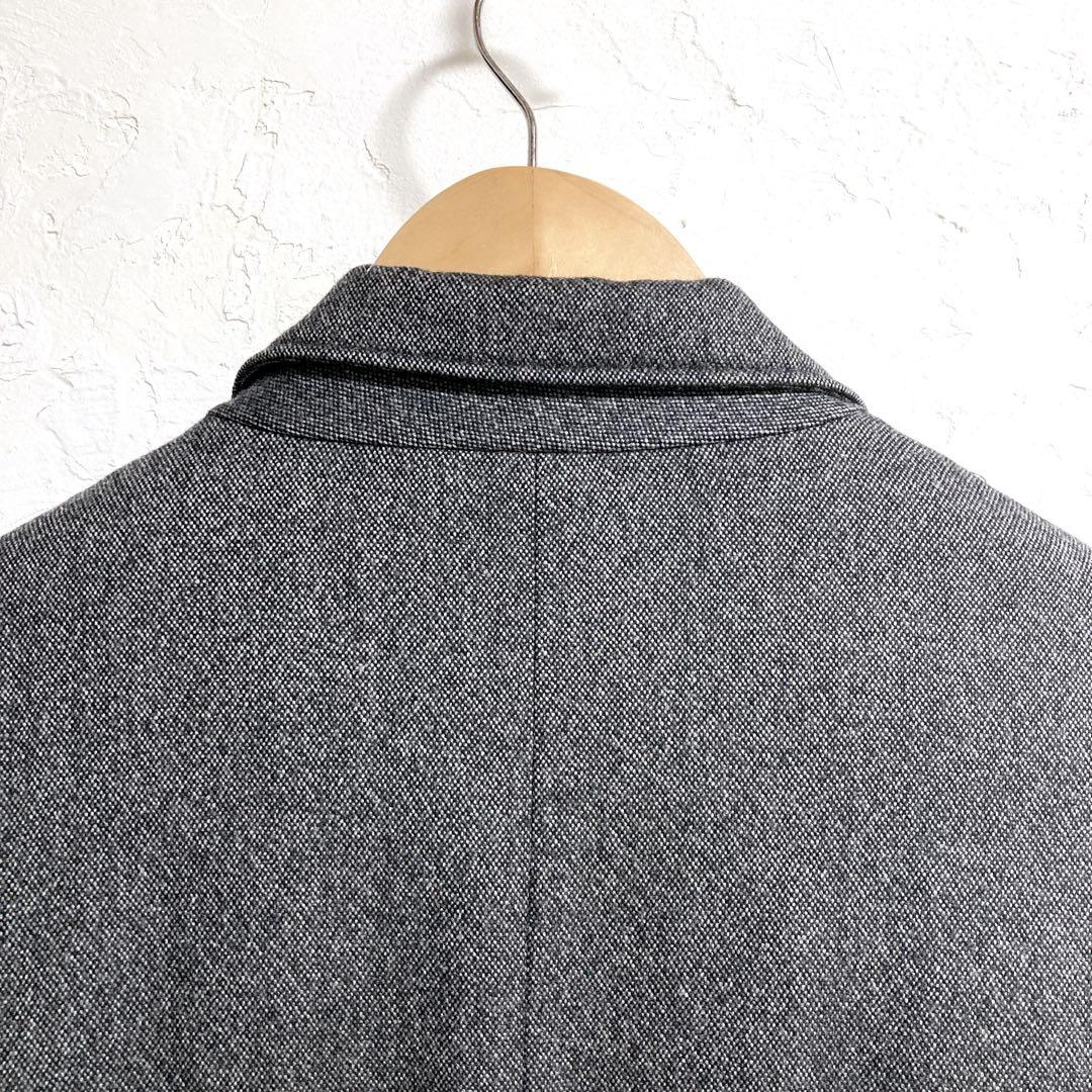 【美品】ESTNATION ダウンチェスターコート ウール　グレー Lサイズ