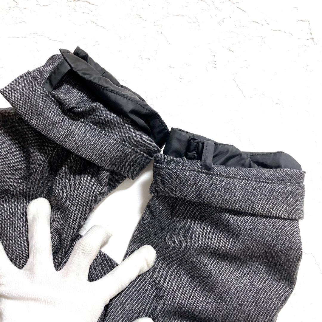 【美品】ESTNATION ダウンチェスターコート ウール　グレー Lサイズ