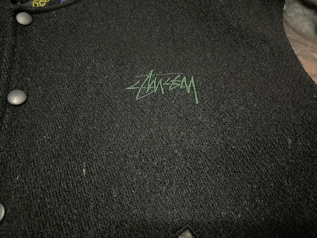 90s old stussy BURLY THREADS スタジャン Mサイズ