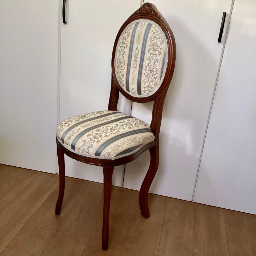 イタリア アンティーク ドールチェア ダイニングチェア 椅子 ロココ 姫系