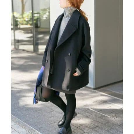 今季新品Spick&SpanS160ビーバーPコート黒36