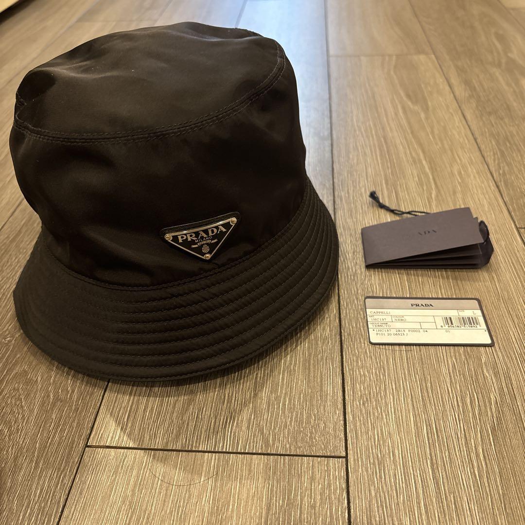 PRADA バケット　ハット　三角ロゴ
