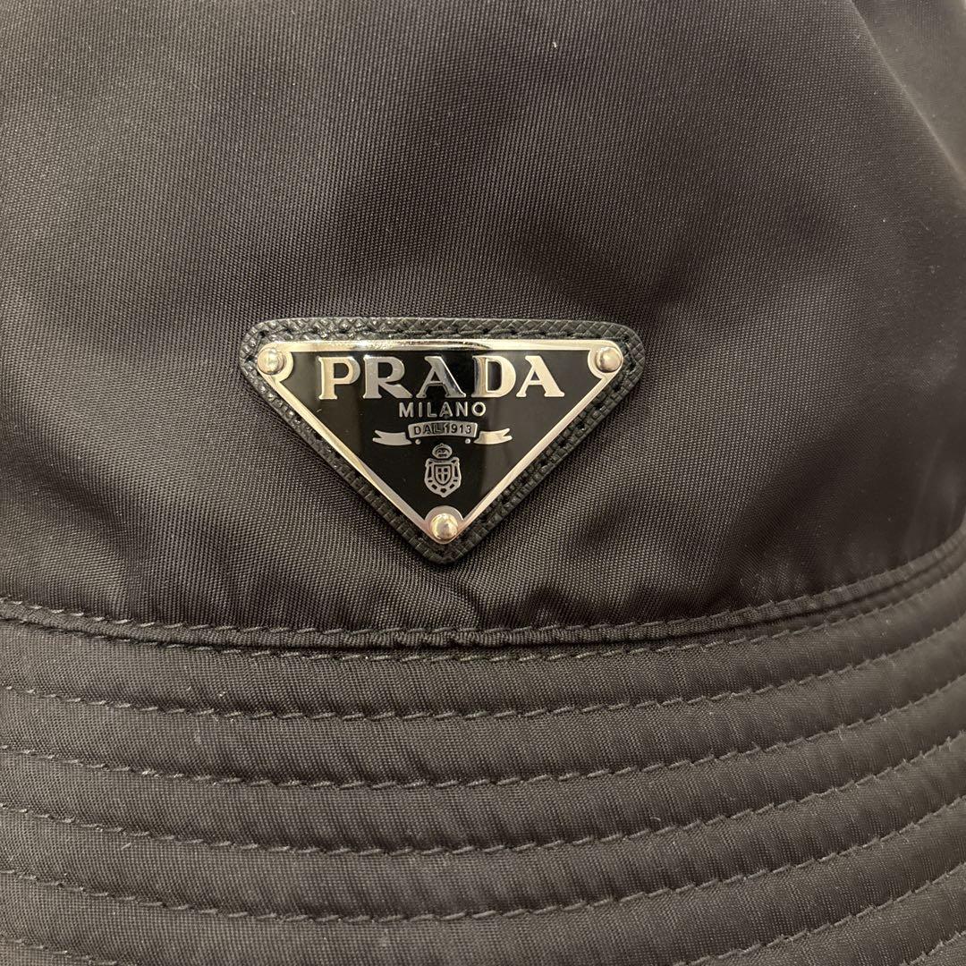 PRADA バケット　ハット　三角ロゴ