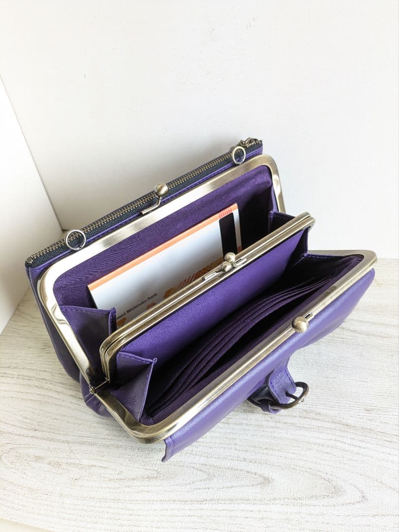 ひろは　がま口ショルダーバック　がま口キーケース