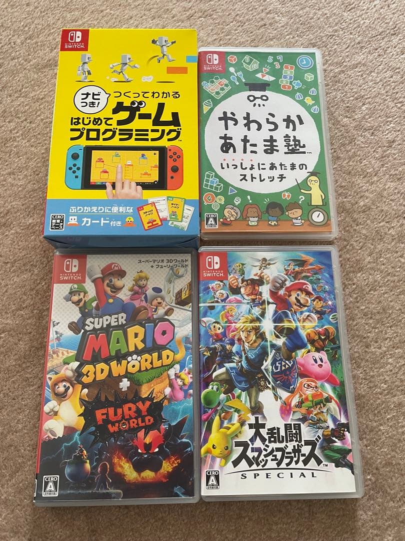 新品含むはじめてのプログラミング　やわらかあたま塾　スマブラ　マリオ3Dワールド