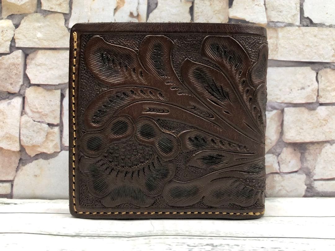 RRL ダブルアールエル ハンドツールド レザービルフォールド 二つ折り財布