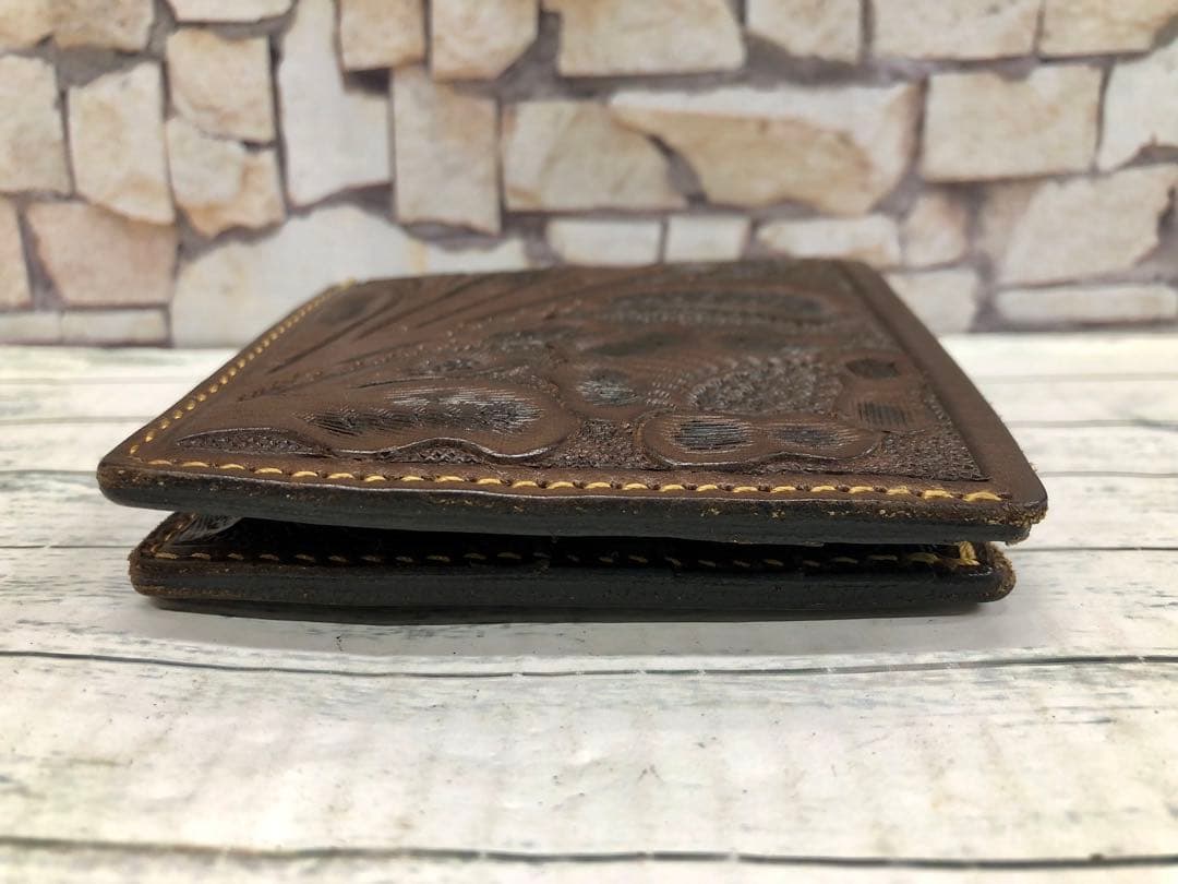 RRL ダブルアールエル ハンドツールド レザービルフォールド 二つ折り財布