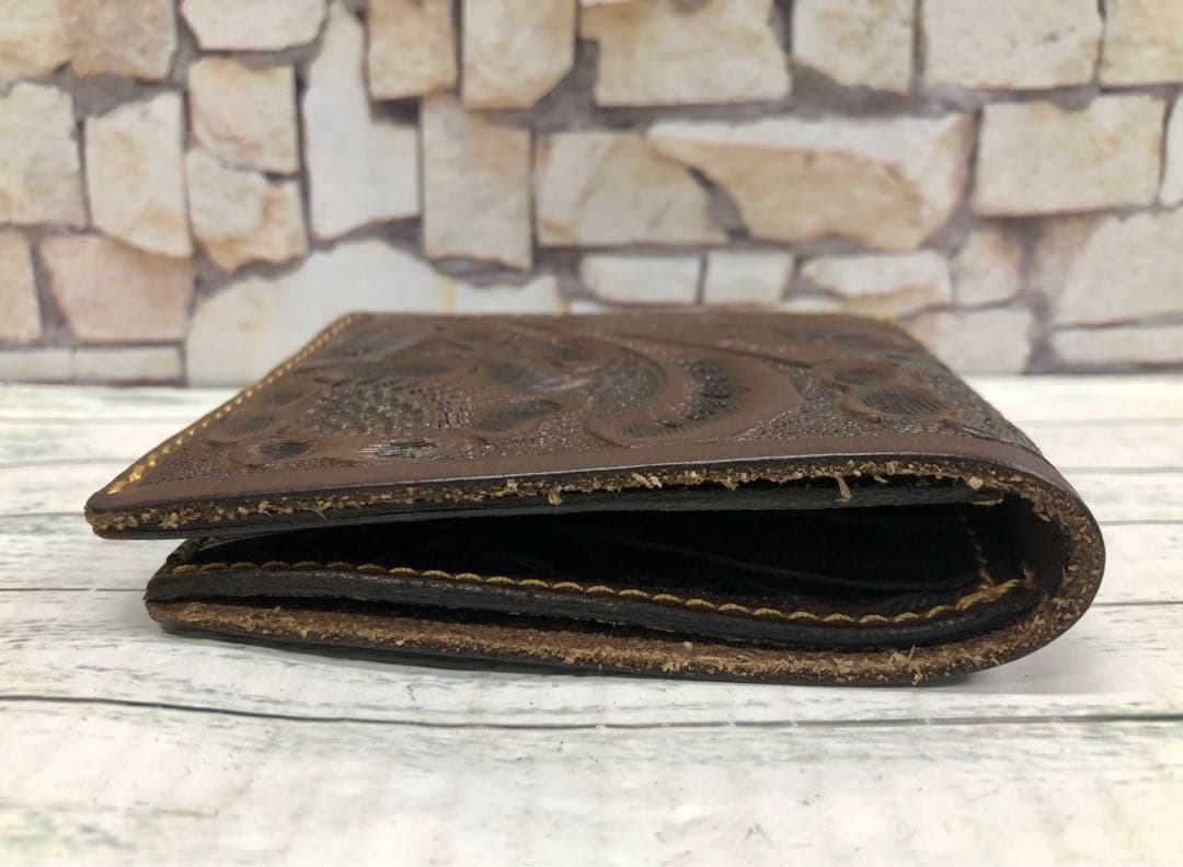 RRL ダブルアールエル ハンドツールド レザービルフォールド 二つ折り財布