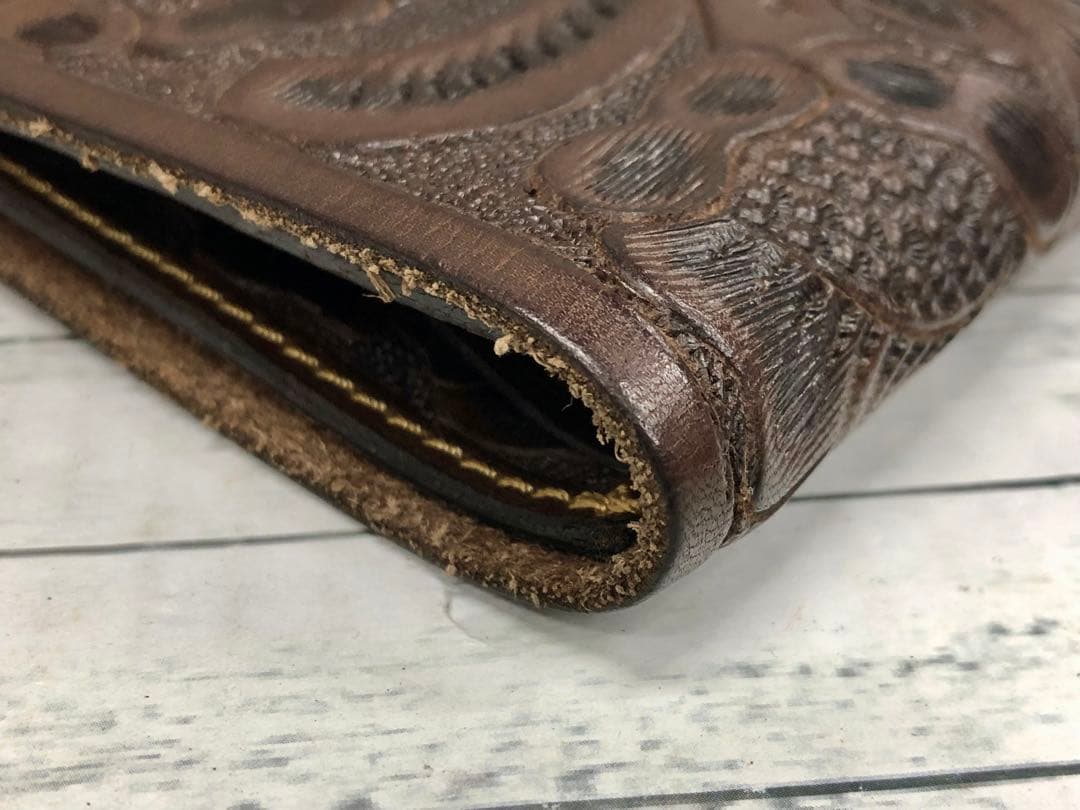 RRL ダブルアールエル ハンドツールド レザービルフォールド 二つ折り財布