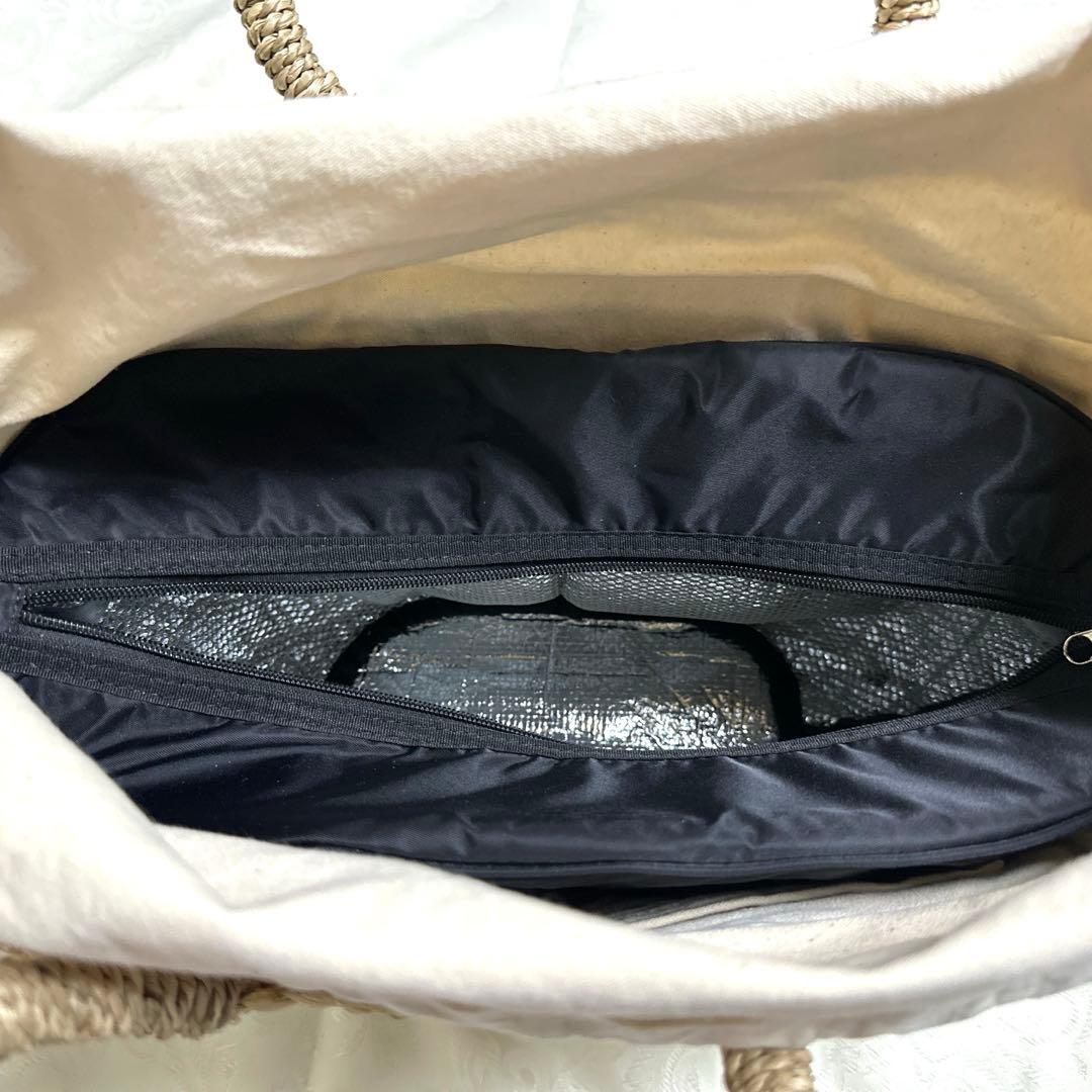 DEAN&DELUCA×BEAMS COUTURE保冷バッグ付きカゴバッグ 大