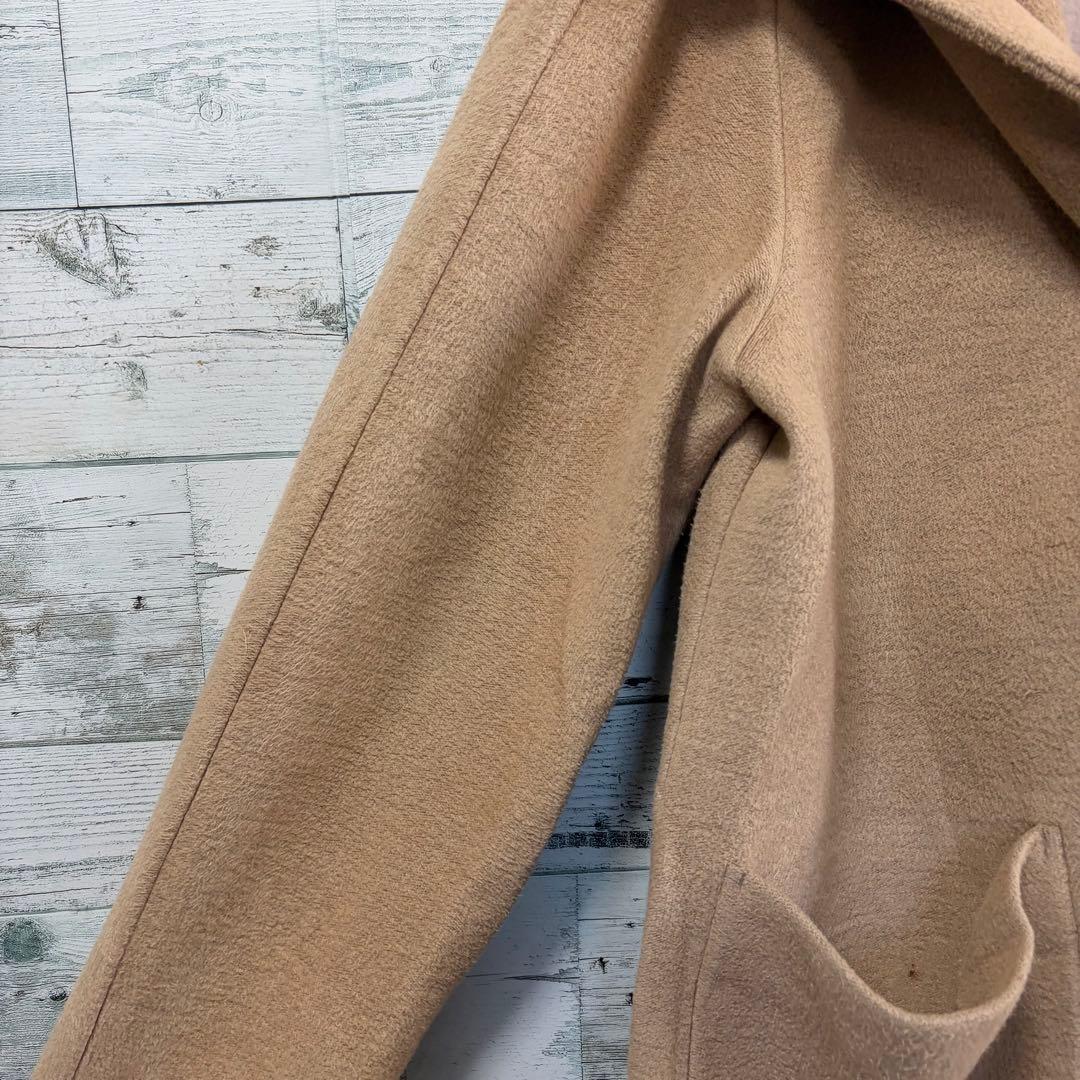 ☆ほぼ未使用☆ANAYI カシミアタッチ　バイカラーフードコート　キャメル