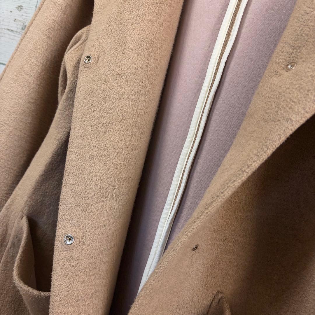 ☆ほぼ未使用☆ANAYI カシミアタッチ　バイカラーフードコート　キャメル