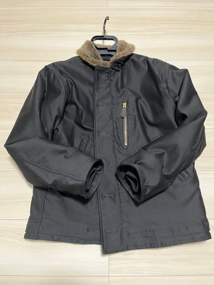 叩き売りブルーブルー　ライトジャーマンクロス　N-1デッキジャケット黒