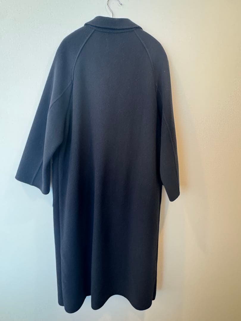 ETRETOKYO リバーロングコート　ダブルフェイス　カシミア混　紺　S