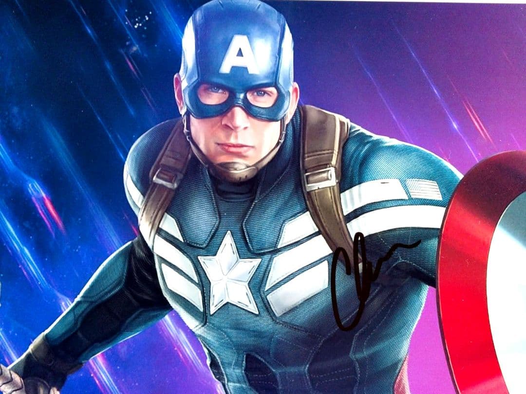 セール中…クリス・エヴァンス直筆サイズ大型写真…アベンジャーズ