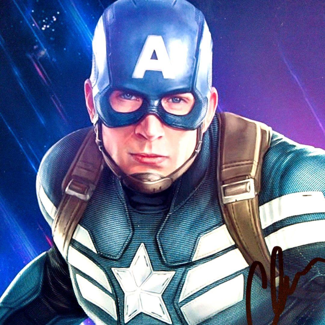セール中…クリス・エヴァンス直筆サイズ大型写真…アベンジャーズ