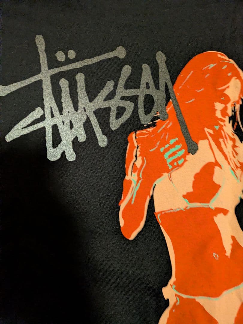 STUSSY NEXUSVII ガール Tシャツ NEXUS7 黒 L