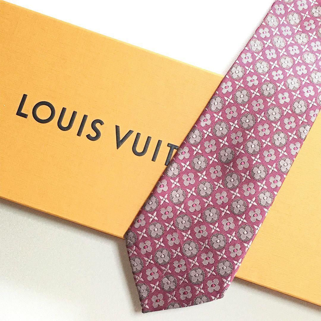 未使用級 ルイヴィトン Louis Vuitton ネクタイ 花柄
