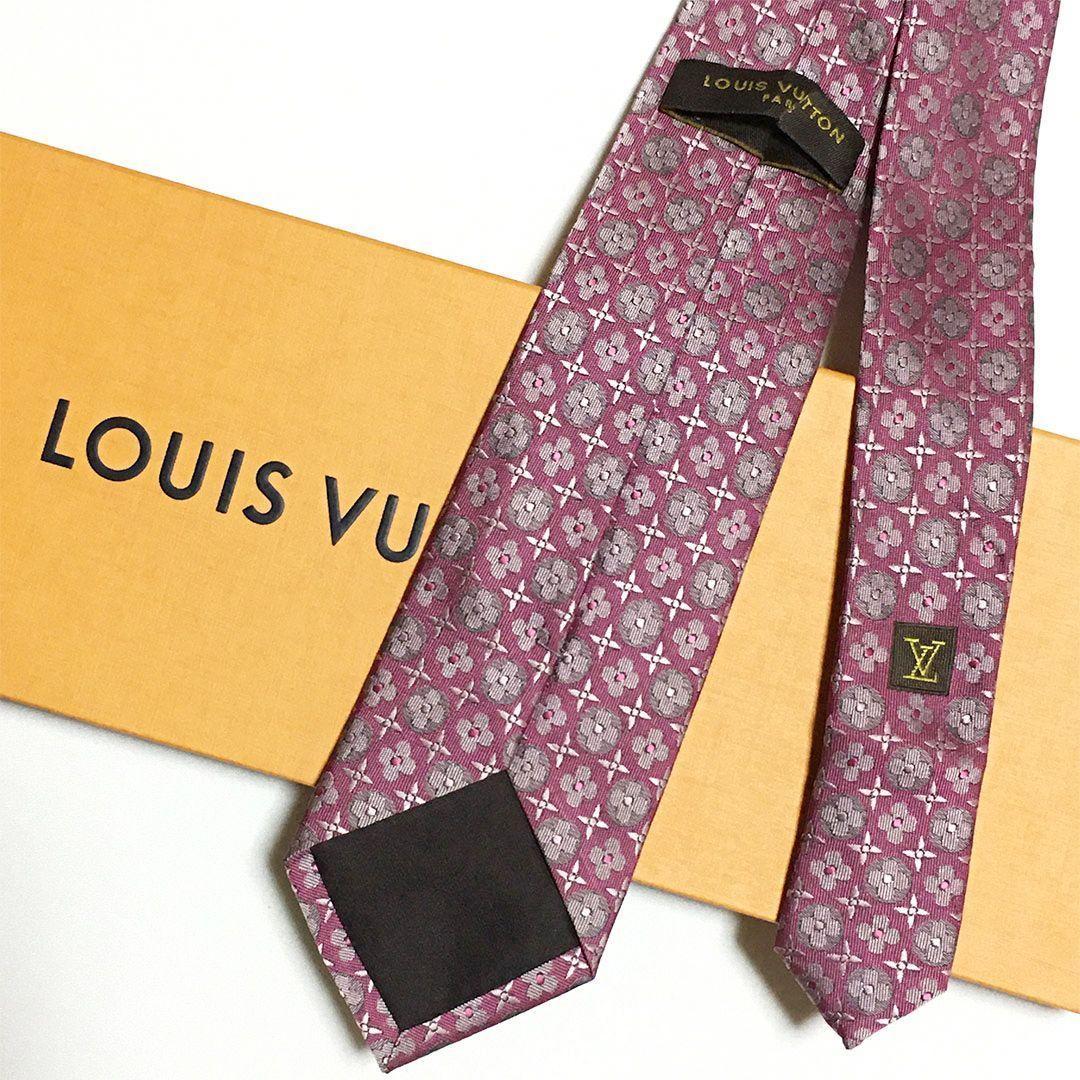 未使用級 ルイヴィトン Louis Vuitton ネクタイ 花柄