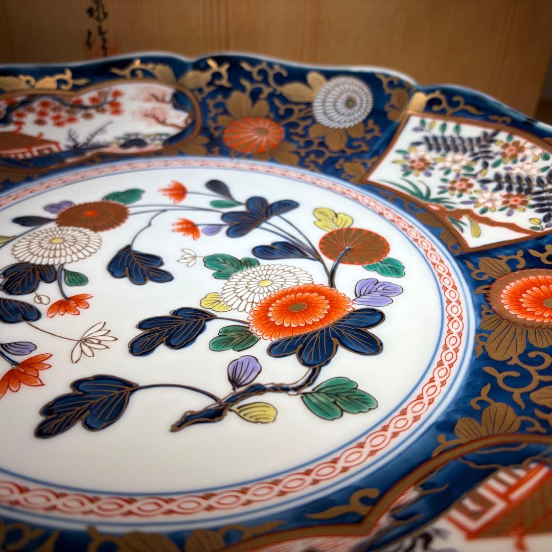 未使用★有田焼　其泉窯　琳派古伊万里　盛皿(小) 共箱付❸