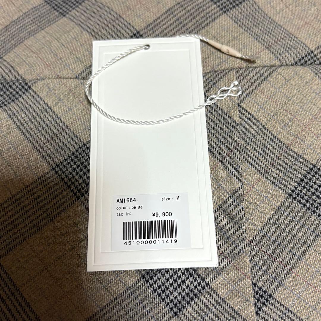 Coco check mini pleats skirt beige Mサイズ