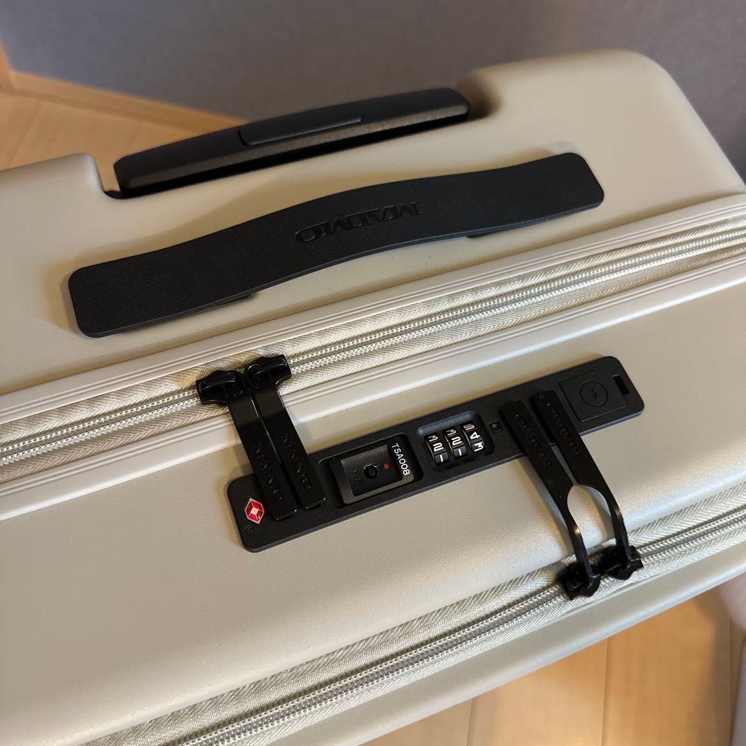 ☆未使用級☆ MAIMO キャリーケース M ライトベージュ　フロントオープン