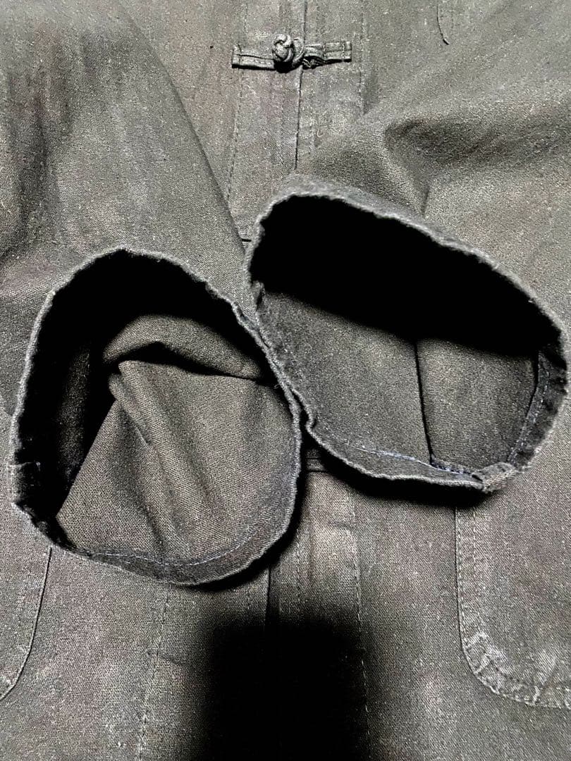 ★神サイズ‼️名作★60s ランティシェール フレンチチャイナジャケット 黒 58