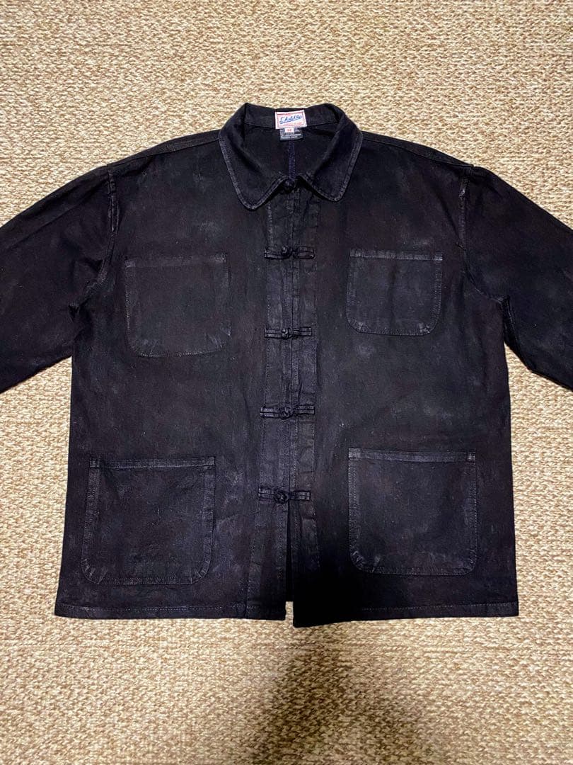 ★神サイズ‼️名作★60s ランティシェール フレンチチャイナジャケット 黒 58