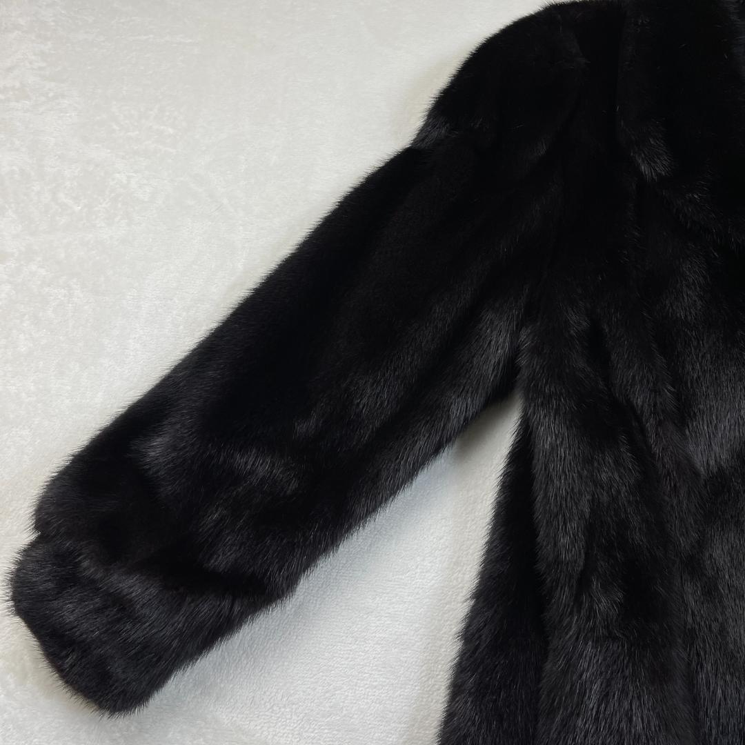 SAGA MINK　Superb Quality　毛皮コート　ダークブラウン