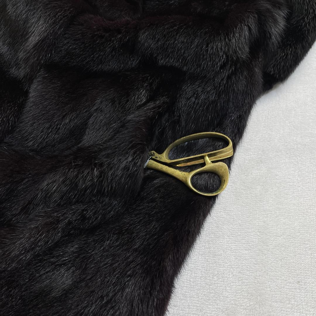 SAGA MINK　Superb Quality　毛皮コート　ダークブラウン