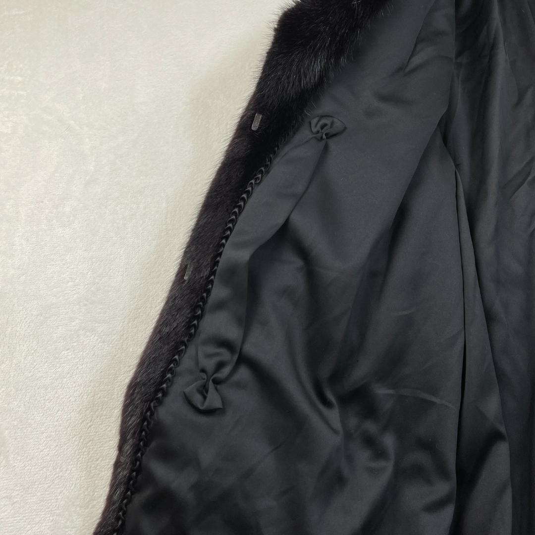 SAGA MINK　Superb Quality　毛皮コート　ダークブラウン