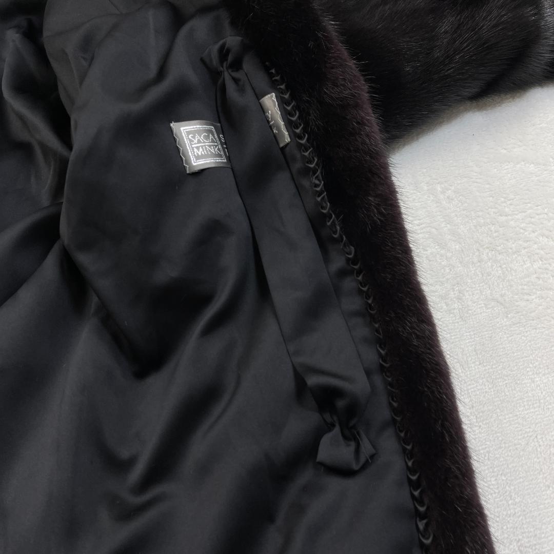 SAGA MINK　Superb Quality　毛皮コート　ダークブラウン
