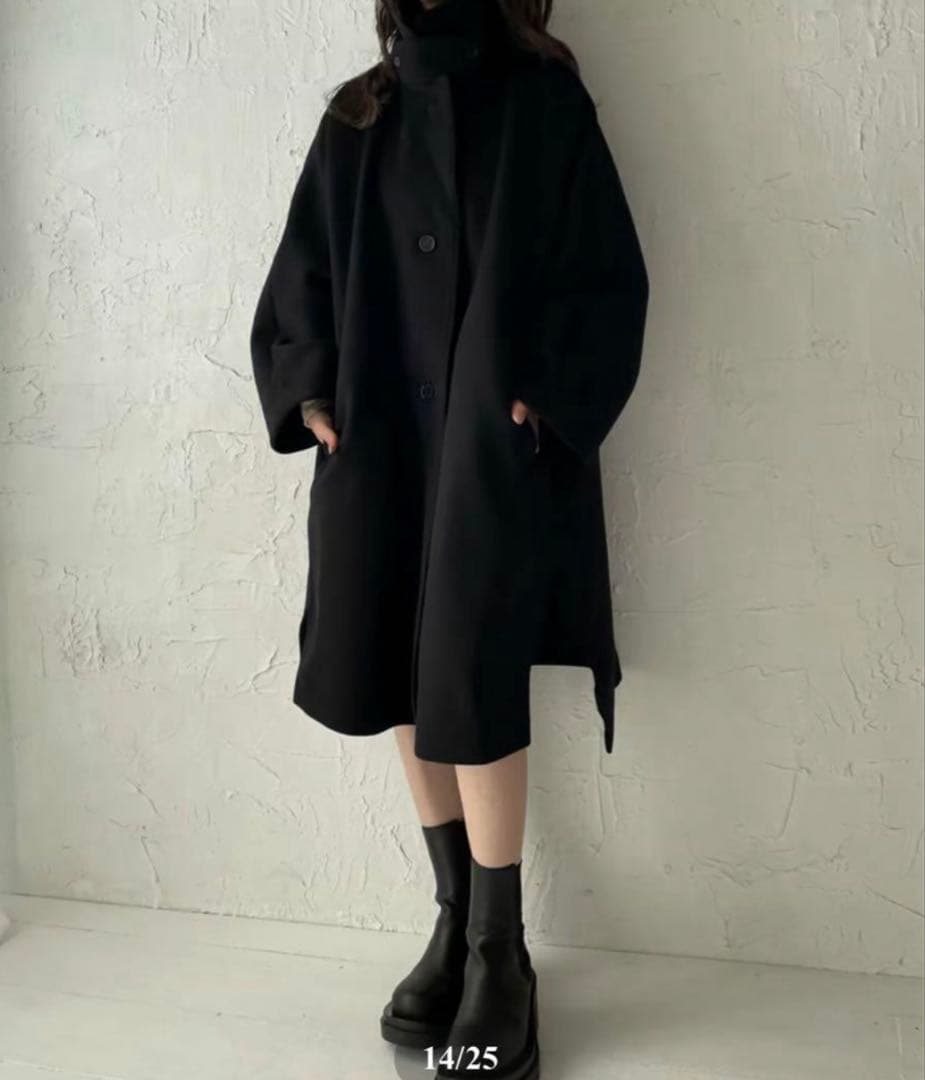 Erme エルメ　ウールポンチョコート