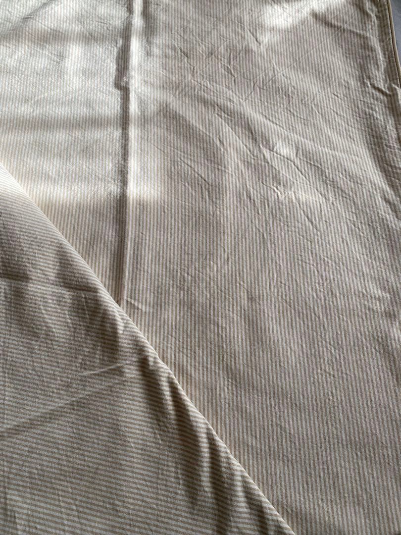 Ralph Lauren ベージュストライプ掛け布団カバーと枕カバーセット