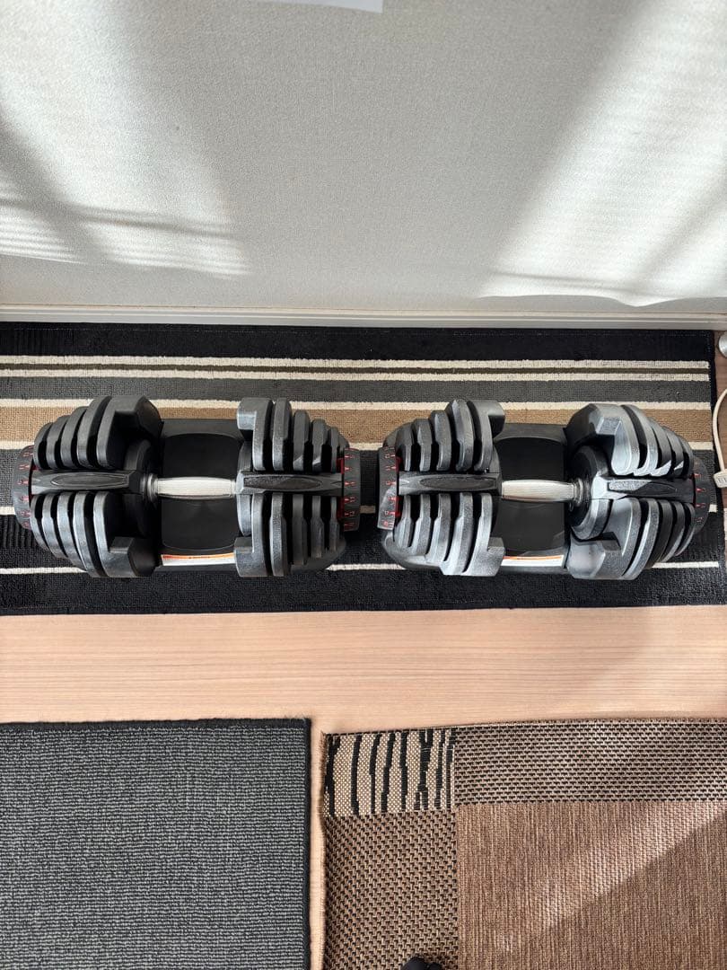 引き取り限定（鹿児島） 可変式ダンベル 40kg スタンド付き（2個セット）
