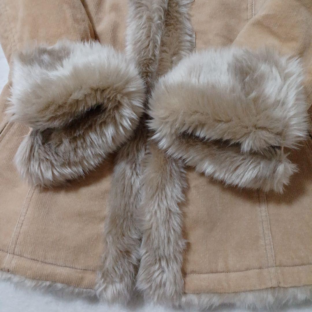 BURBERRY BLUE LABEL♪コーデュロイコート　ファー　キルティング